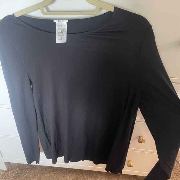 Wolford Black Long Sleeve Scoop Neck Top - Picture 4 of 6